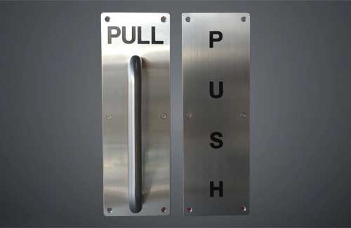 pull handle and push plate